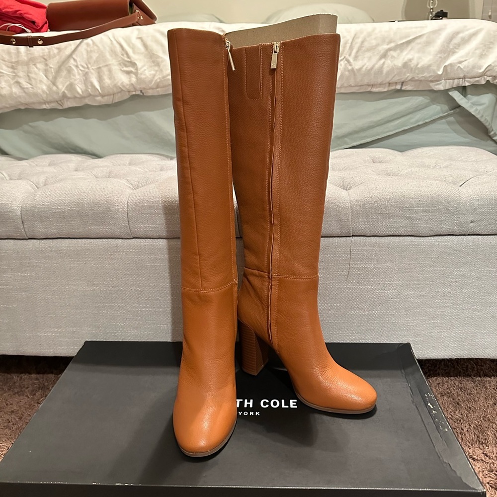 Kenneth Cole NY Justin Block Heel Tall Boots